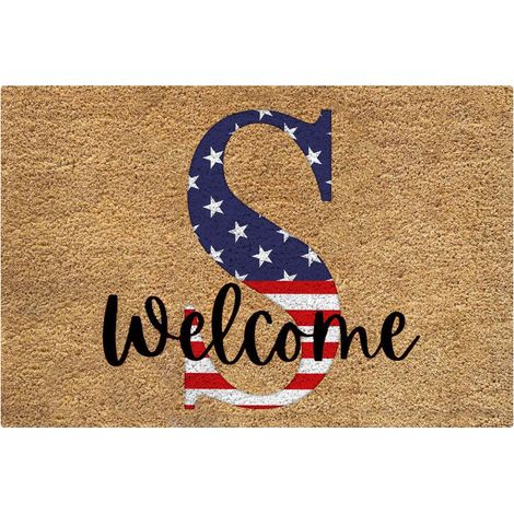 Doormat Tapis D'Entrée - Motif Tricolore Rouge Blanc Bleu - Antidérapant Intérieur Et Extérieur - Polyester Et Caoutchouc Recyclé - 45 X 75 Cm (1/3)