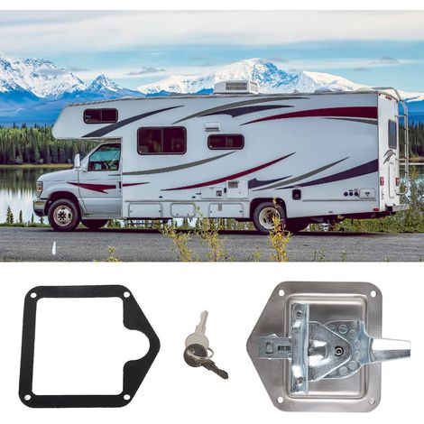 Cadenas de coffre à outils pliable en acier inoxydable avec poignée en T, adapté aux camping-cars, camions et remorques (CP-0209-01) (1/5)