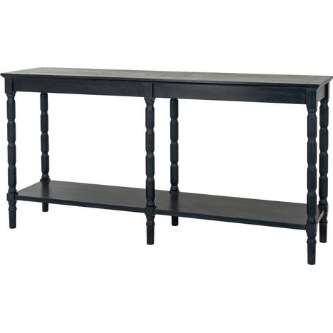 Contour Collection Large Console Table - Wood - L40 x W160 x H80 cm - Black