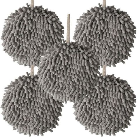 Absorbierende Serviette  - Chenillekugel - Schnelltrocknend - Flauschig weich - 17 cm