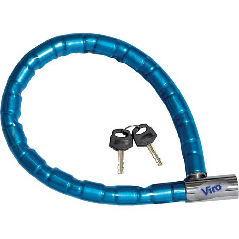LUCCHETTO BICI/MOTO "SERPIS" CM.70 CAVO CORAZZATO FLESSIBILE D.25 MM E CHIAVE DI SICUREZZA