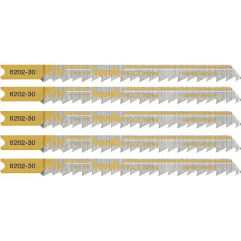 kwb 620235 Lame per seghetto alternativo, lavorazione del legno, HCS, gambo universale, confezione professionale, 5 x m (1/2)