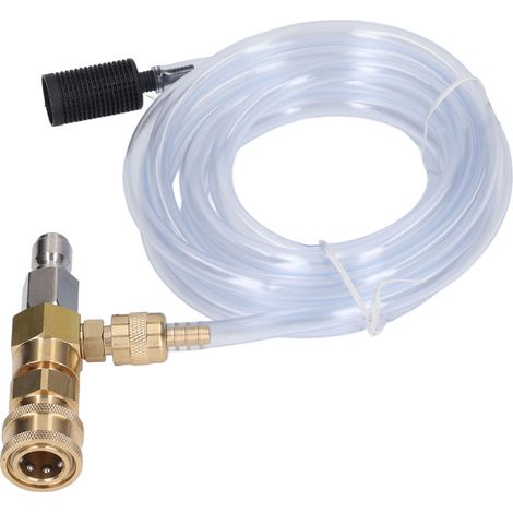 Injecteur de Produit Chimique Ajustable en Laiton Inox pour Nettoyeur Haute Pression 5000PSI, Tube de 3m Inclus (1/5)