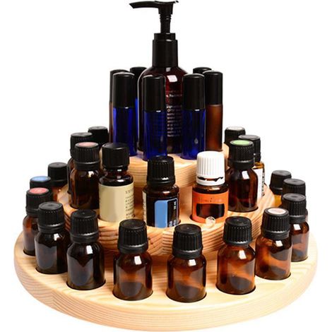 Coffret haut de gamme en bois à trois couches pour huiles essentielles, avec 39 plateaux tournants.