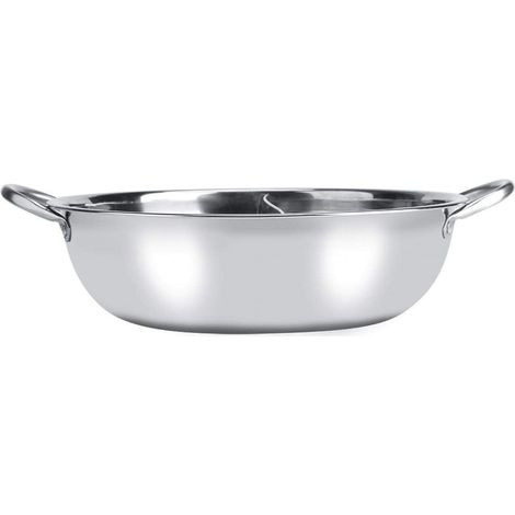 Pot chaud acier inoxydable deux saveurs – 32cm – épaissi avec poignée creuse – induction (1/3)