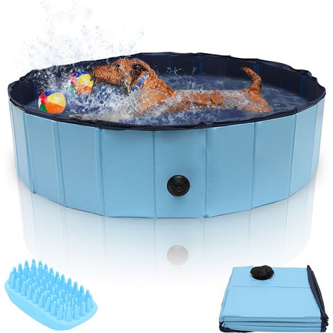 TolleTour Hundepool faltbar 120x30 cm, Hunde Planschbecken & Badewanne, Swimmingpool für Hunde & Haustiere
