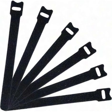 50 wiederverwendbare Kabelbinder, 15 cm, mit Klettverschluss und Mikrofasertuch (1/5)