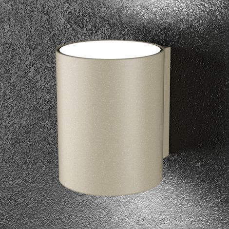 Applique moderno top light shape 1143 ap gx53 led metallo lampada parete, finitura metallo sabbia