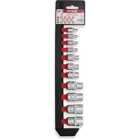 Set mit 11 Stück Torx-Steckschlüssel 1/4, 3/8, 1/2  DOGHER 503-051
