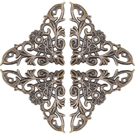 Coin de boîte métallique pour carte source, style archaïque, protection latérale, 46 x 65 mm - 30