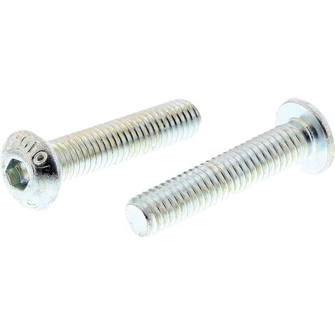 Vis à six pans creux, M4 x 20mm, tête Vis bombée à tête creuse hexagonale, en Acier ( Prix pour Sachet de 100 )