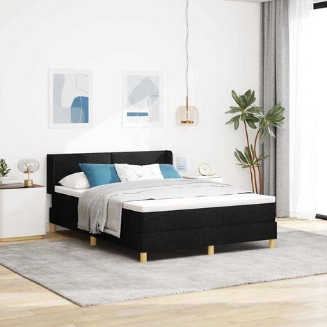 Teenpull – Boxspringbett mit Kopfteil Schwarz 200 x 160 cm Stoff (1/5)