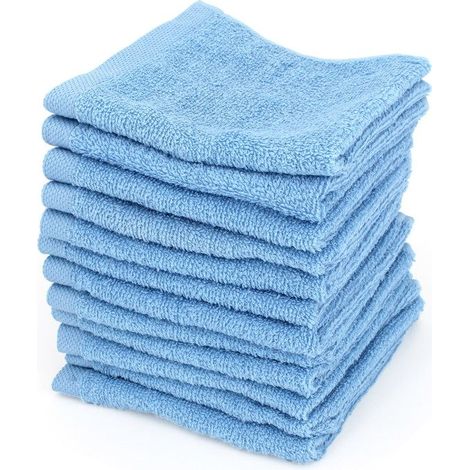 Lot de 12 serviettes invité 30x30 cm bleu Ciel