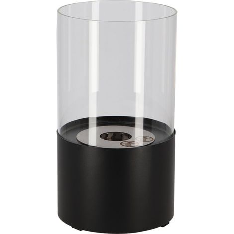 Cheminée de table au bioéthanol ronde - Noir - D 16,4 x H 29 cm - Livraison gratuite (1/5)