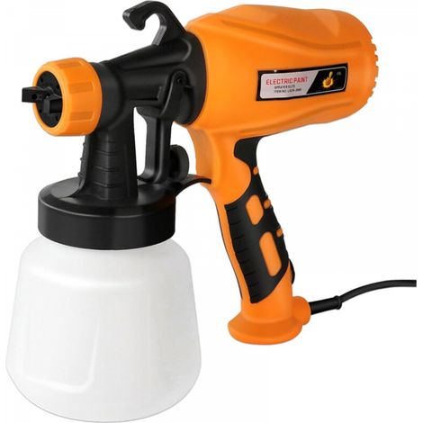 Pistolet à peinture électrique, 500W HVLP, 900ML, facile à nettoyer, pulvérisateur de peinture pour murs, plafonds et clôtures (1/5)