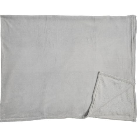 Plaid Microfibre "Roméo" 150x200cm Gris Clair (1/3)