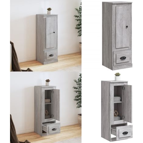 Buffet haut sonoma gris 36x35,5x103,5 cm bois d'ingénierie - Buffet Design - Meuble Rangement - Armoire Moderne - Mobilier Salon - Commode Gris - Home & Living (1/5)