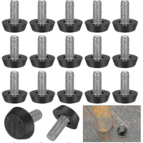 Pieds de nivellement réglables pour meubles, ensemble de 20 pièces, vis M6x20x25mm, adaptés aux chaises. (1/5)