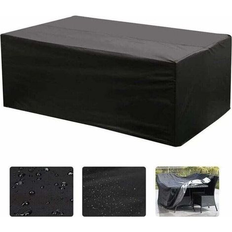 Telo di copertura rettangolare Oxford per tavolo da giardino con protezione UV (213 x 132 x 74 cm) (1/5)