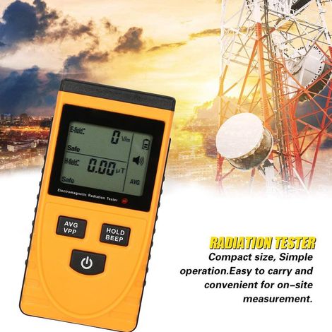 Détecteur de rayonnement électromagnétique numérique haute sensibilité avec écran LCD  bande passante de test : 5 Hz à 3 500 MHz (1/5)