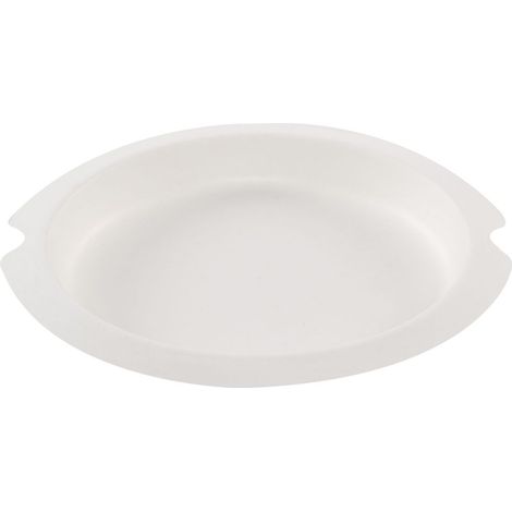 LUX Assiette ronde blanche en canne à sucre Ø 20 cm - 600 unités - Betik