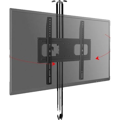Support de télévision, Hauteur réglable 86-114cm, Convient pour les téléviseurs de 23" à 65", Charge maximale 45kg, Compatibilité VESA 100x100mm à 600x400mm, Rotation à 360 degrés (1/5)