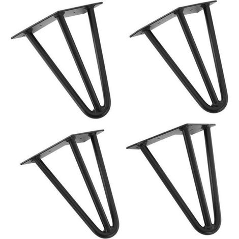 Pieds de Table - 20 cm - Acier Laminé à Froid - Antirouille - Pour Meubles DIY - Lot de 4 (1/3)