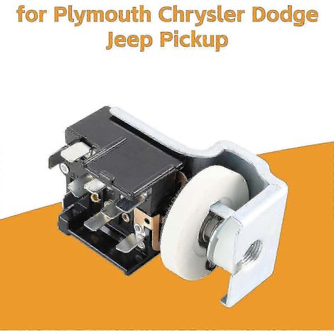 Interrupteur de phares analogique compatible avec montage sur tableau de bord et compatible avec les pick-ups Plymouth, Chrysler, Dodge et Jeep.