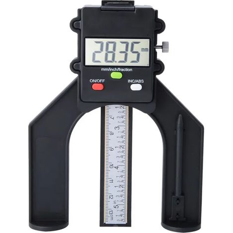 Jauge de profondeur numérique, 0-80 mm, règle d'affichage de profondeur 0,01 mm, écran LCD magnétique, outil de menuiserie numérique (1/5)