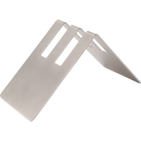 V-förmiger Kaffeefilterhalter, doppelte Kapazität, Edelstahlkegel, Doppelrille, silber (1/5)