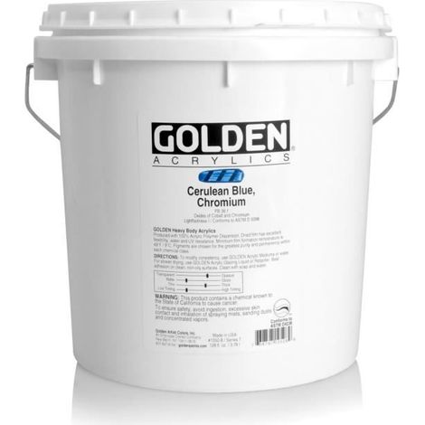 Peinture acrylique - GOLDEN - Bleu Ceruleen Chrome S7 - 3,78 L - Mixte - Expédié de France