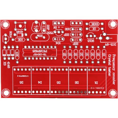 Kit électronique fréquencemètre 1Hz-50MHz testeur quartz module avec afficheur numérique 5 chiffres rouge (1/5)