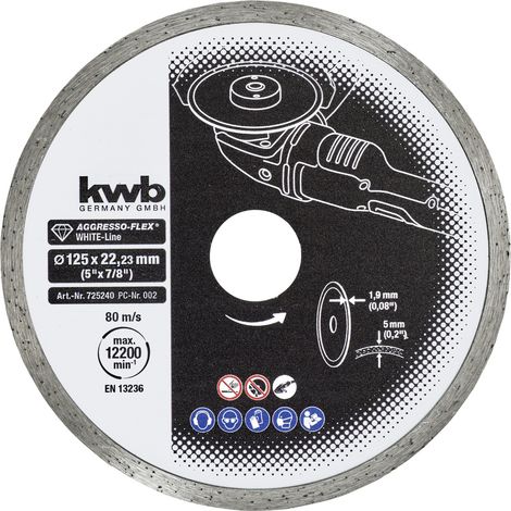 Trennscheibe kwb white line Turbo 125 mm (1/2)