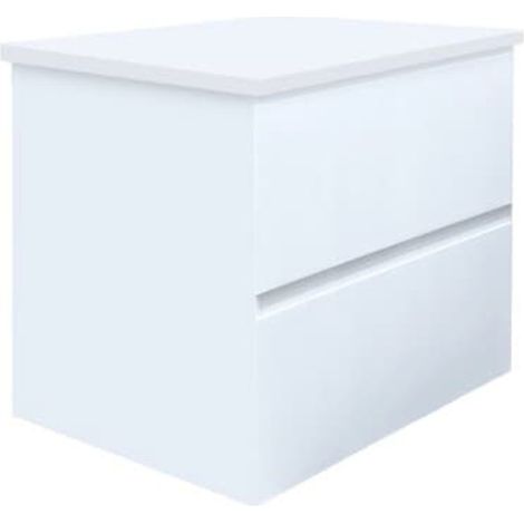 Meuble de salle de bains suspendu avec plan - SAT - B-Way - 59×50×45 - Blanc