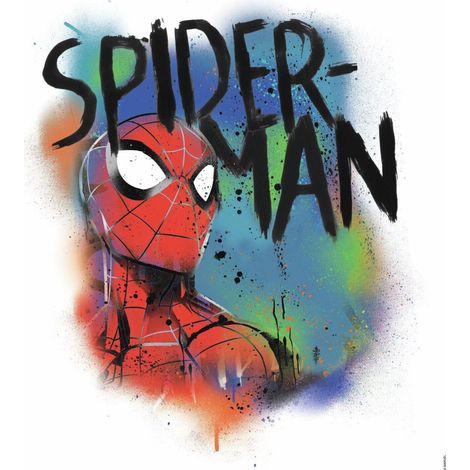 Sticker Avengers repositionnable Spider-man Graffiti Marvel 46,4CM X 43,8CM (1/3)