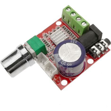 BeMatik - Amplificateur audio 10W + 10W, classe D2, DIY, DC12V. Modèle DW-0183 (1/5)
