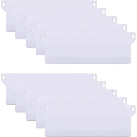 BUNTHAUS 10PCS 127mm Plaque de Lestage pour Store Californien Poids de Store Vertical Lattes Kit de Réparation de Stores Verticaux Rideaux, Blanc (1/4)