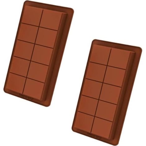 Moule à Chocolat - Noname - Lot de 2 - Silicone de Qualité Alimentaire - Anti-Adhésif - Multifonctionnel (1/4)