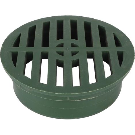 4 Pouces Grille de Drainage Ronde, Durable Couvercle Rond Drainage Extérieur Remplacement Grille Drain de 4 Pouces Installation Facile Idéale pour Cour Pelouse Jardin et Terrasse (Vert) (1/5)