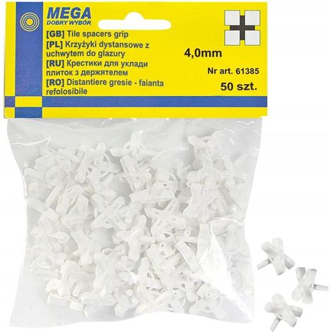 Fliesenlegerwerkzeug mega 61385 Abstand 4.0mm 50 Stück