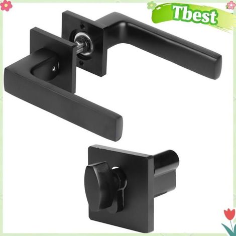 Ensemble de poignées de porte réglables - TBEST - Modèle standard - Alliage de zinc - Noir - Anti-usure silencieux (1/4)