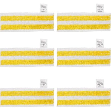 Lot de 6 Lingettes de Rechange en Microfibre Compatible avec Karcher Easyfix SC 1, SC 2, SC 3, SC 4, SC 5 Nettoyeurs Vapeur