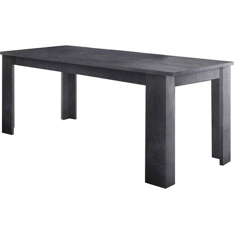 Dmora - Tavolo allungabile Agenore, Consolle allungabile fino a 12 posti, Consolle estensibile 100% Made in Italy, cm 160/210x90h75, Ardesia (1/4)
