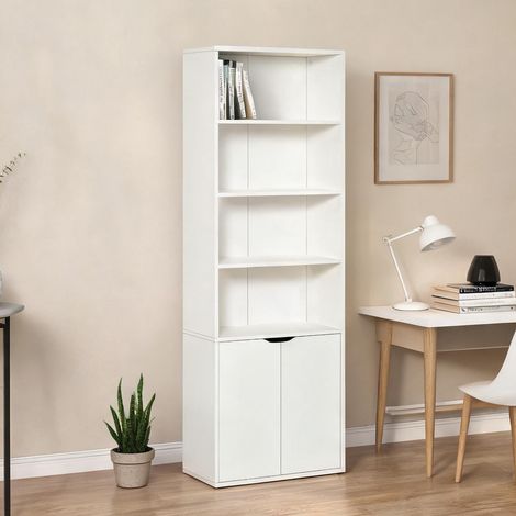 Meuble de rangement de bureau blanco 59 x 29 x 180 cm (1/5)