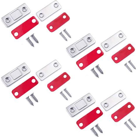 4/8 Stück selbstklebender magnetischer Schranktürverschluss aus Edelstahl, Küchen-Magnetverschluss für Schrank, magnetischer Schließer, Schranktürschließer für Schublade. (1/5)