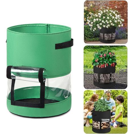 10 Gallons Sac de Plantation Respirant – Idéal pour Pommes de Terre, Fraises, Légumes – 35 cm x 45 cm – Pot de Culture (1/5)