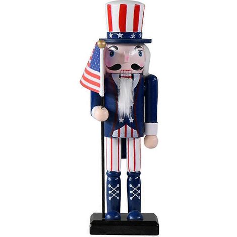 Casse-Noisette, figurine de soldat pour la fête de l'Indépendance, ornement de poupée de fête-25CM-Blue (1/2)