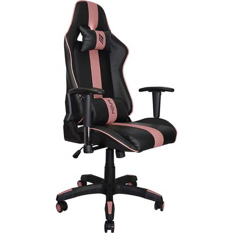 Sedia Ufficio/Gaming NOUA AVA Z2 Nero/Rosa con Braccioli 3D e Schienale Inclinabile (1/4)