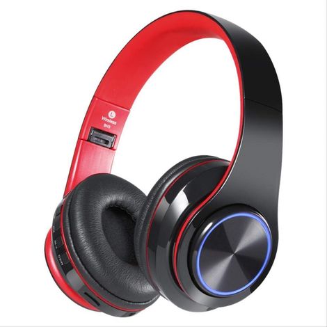 Écouteurs de sport Bluetooth sans fil lumineux, pliables, stéréo