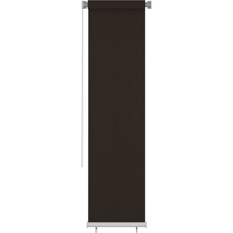 Persiana enrollable de jardín HDPE marrón 60x230 cm (1/5)